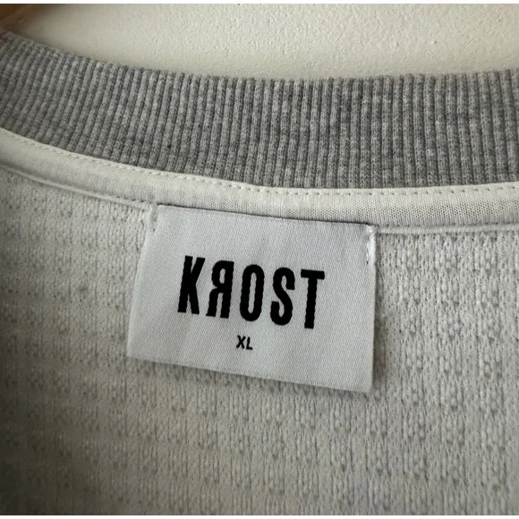 KROST Gray Waffle Knit Long Sleeve Pullover - Picture 6 of 6